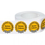 thumbnail of Dreifke® Prüfplakette, Nächster Prüftermin 28-31, gelb, Dokumentenfolie, Ø 10mm, 1000 Stk.