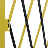 thumbnail of Alu Absperrgitter HWC-B34, Scherengitter Schutzgitter mit Rollen, ausziehbar 110x60-500cm ~ gelb-schwarz