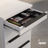 thumbnail of bümö Space Rollcontainer mit Schubladen, Container aus Holz in graphit - Rollwagen für's Büro als Schreibtisch Unterschrank, Bürocontainer od.