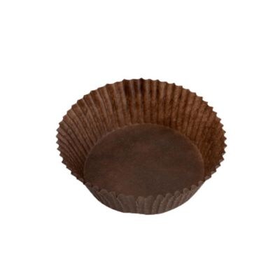 Caissette plissée ronde Marron 20400 sans impression Ø45 H18.5mm par 1000 pièces JORIDEAL