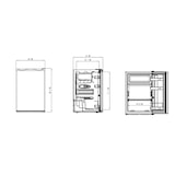 thumbnail of aro Tafelmodel koelkast met vriesvak TFW8655D, PCM, 55 x 57 x 82.5 cm, 103 L, wit