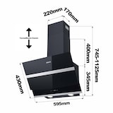 thumbnail of CIARRA A+++ 650 m³/h Aspiratore 60 cm Cappe senza testa WIFI + APP & Controllo Touch Booster VM6736NB