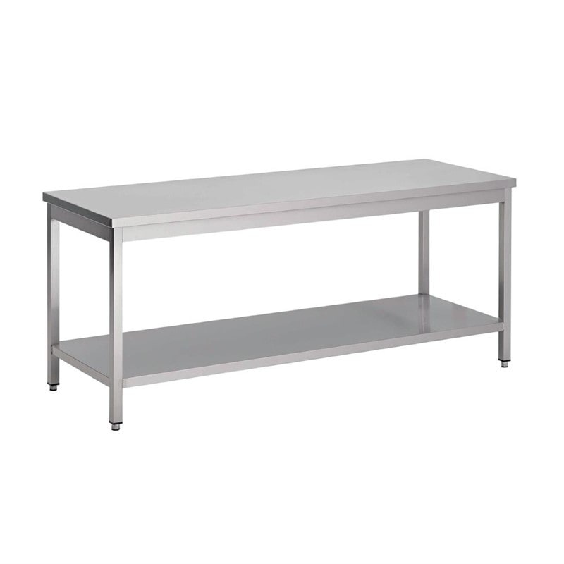 Table Inox Professionnelle avec Etagère Basse   Gamme 600