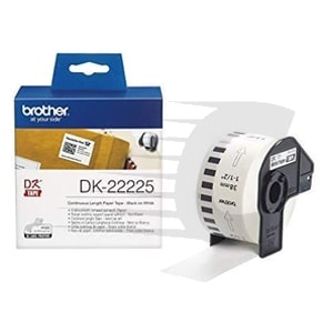 Brother DK22225 - Etiquetas Genericas de Tamaño personalizado - Ancho 38mm x 30,48 metros - Texto negro sobre fondo blanco