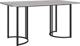 thumbnail of Esstisch 140x80x75  rechteckig mit Marmor Optik Tischplatte, Metallgestell mit verstellbaren Füßen, Küchentisch in Grau