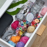 thumbnail of Relaxdays Schubladen Ordnungssystem, 6-tlg., Organizer Unterwäsche, Socken, Make-up, zusammensteckbar, Kunststoff, braun