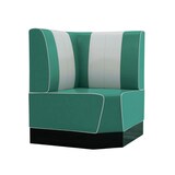 thumbnail of Americano Retro Eckbank | 164x164 cm | Dinerbank Set Türkis & Weiß | Gastro Sitzbank mit Ecke