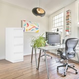 thumbnail of m-office Archivador Metálico Organizativo de Oficina Blanco con 4 Cajones y Cerradura - Mueble Cajonera de 132x46x62 cm (2 unds)