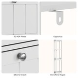 thumbnail of Badezimmerschrank Hochschrank 20x30x160 cm mit 2 Schubladen und 3 offenen Ablagen, schmaler Stauraumschrank für Bad und Haushalt, Weiß
