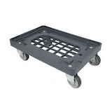 thumbnail of METRO PROFESSIONAL Transportwagen, polypropyleen, 60 x 40 x 18 cm, 150 kg, met remmen, grijs