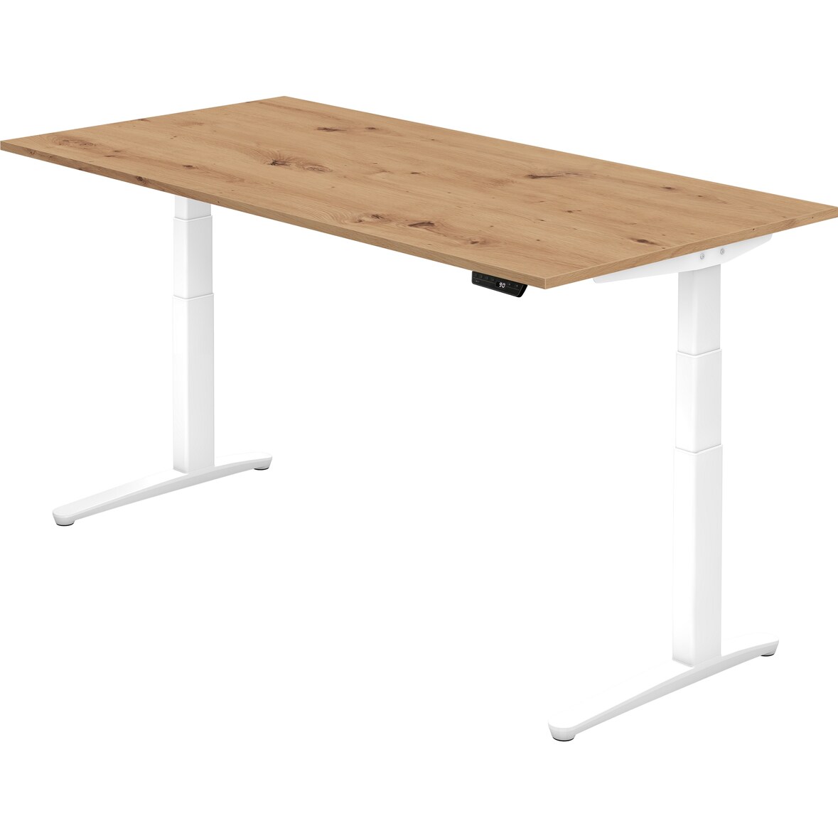 bümö elektrisch höhenverstellbarer Schreibtisch 200x100 cm mit Memory-Steuerung - Design Schreibtisch höhenverstellbar elektrisch, elektrischer