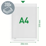 thumbnail of LEITZ Sachet de 10 pochettes à soufflets pour revues, en PVC 18/100e, perforation 11 trous