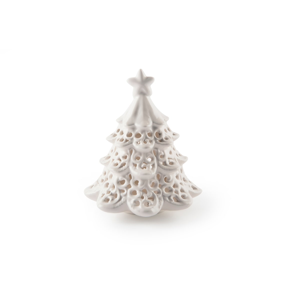 Excelsa albero decorativo White Home ceramica 12xH15,5x12 cm bianco