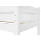 thumbnail of Hochbett stabil 90x200 Kiefer weiß Hochbett teilbar Etagenbett ohne Rollrost 60.16-09WT100oR