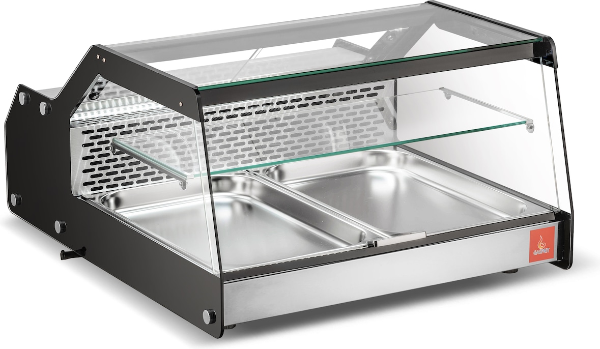 Gasfrit – Gekühlte Fischverkaufsvitrine mit geradem Glas, 698 × 874 × 419 mm