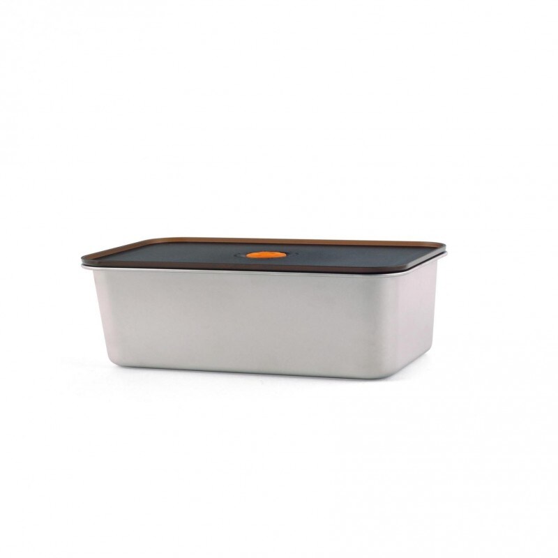 Plastorex - Boîte de conservation micro-ondable en inox, 125 CL, L.21.2*l.13.2*h.6.5 cm