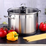 thumbnail of 10 Liter Universaltopf Kochtopf Topf Suppentopf Glasdeckel 26 cm Edelstahl