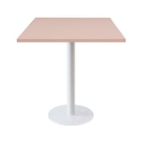 thumbnail of Restootab - Table Rome pied blanc 70x70cm rose bourbon