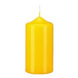 thumbnail of Kerzen Spitzkopf Stumpenkerzen Gelb (Goldgelb), 80 x 60 mm, 12 Stück
