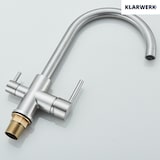 thumbnail of Félix | Grifo de agua potable de 3 vías de plata cepillada premium | Grifo de cocina de ósmosis de acero inoxidable 360 grados | Filtrar 3 conexiones
