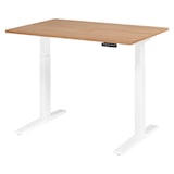 thumbnail of bümö elektrisch höhenverstellbarer Schreibtisch 120x80 cm in Nussbaum, Gestell weiß - Sitz & Stehschreibtisch mit Memoryfunktion, elektrischer