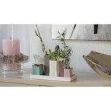 thumbnail of Jinfa Handgefertigte kleine Keramik Deko Blumenvasen Set aus 5 Vasen in bunt auf einem Tablett