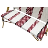 thumbnail of METRO PROFESSIONAL Banc Pigalle, aluminium / rotin PE, 122 x 58 x 88 cm, empilable, rouge