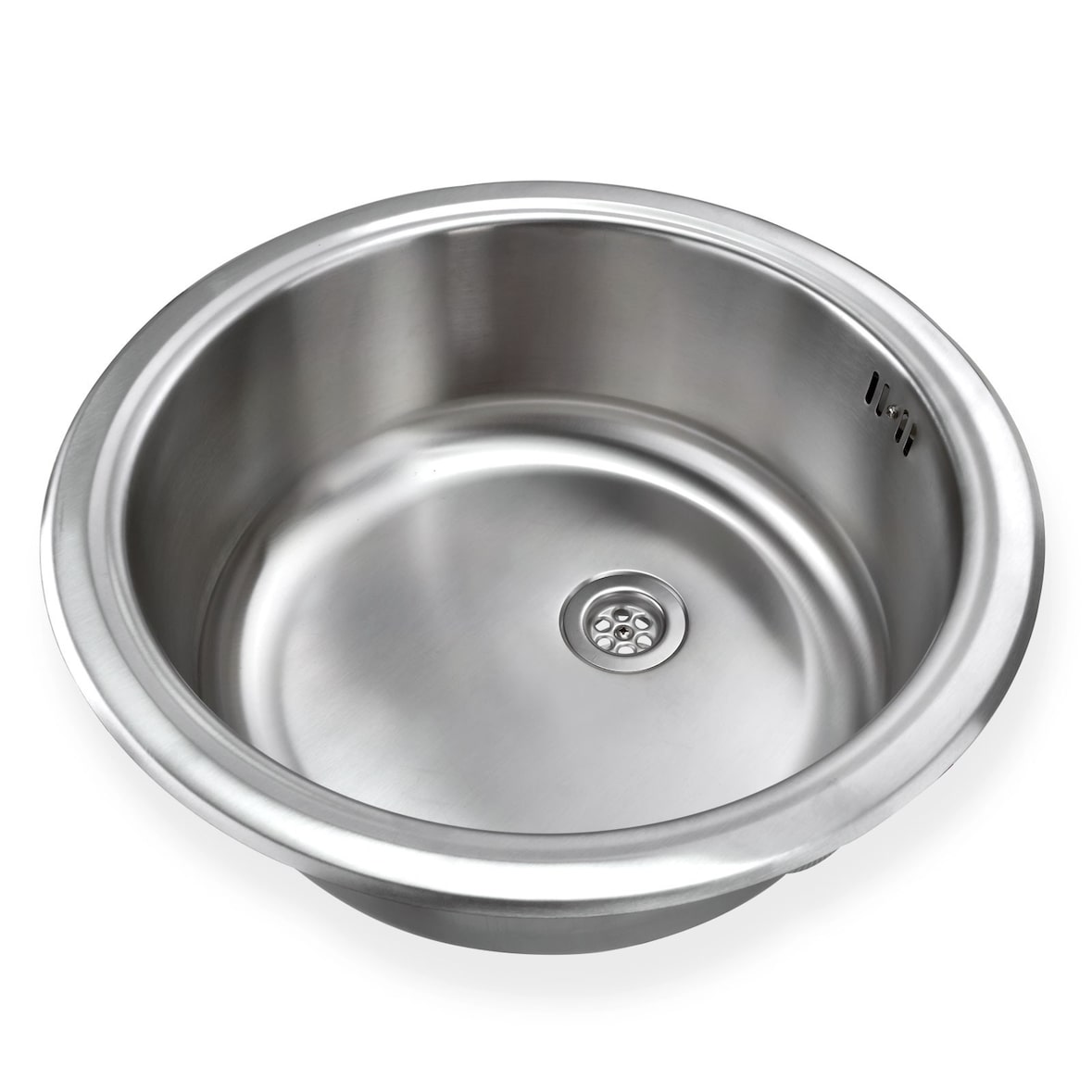 Edelstahl Einbauspüle `Ronda 1` Küchenspüle Waschbecken Rundbecken Rundspüle Spüle rund