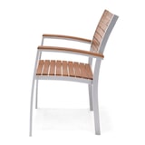 thumbnail of METRO PROFESSIONAL Stapelbare stoel met volledig beklede armleuningen Lynx, aluminium/eucalyptus, zilver