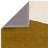 thumbnail of Teppich Wolle Modern | 160x230cm, Gesamthöhe 2,6cm | Senfgelb, Beige, Anthrazit | Kunstmotiv | Hull-Humber Kollektion | Kadima Design