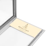 thumbnail of Bacheca magnetica per menu da esterno. Struttura in alluminio e pannellino personalizzabile. Serratura con chiavi in dotazione. Formato A4