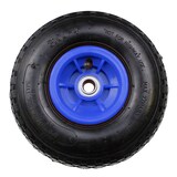 thumbnail of 4x Sackkarrenrad Luftrad 260x85 mm 3.00-4 60 mm versetze Nabe Ø 20 mm blau robustes 4 PR Gewebe