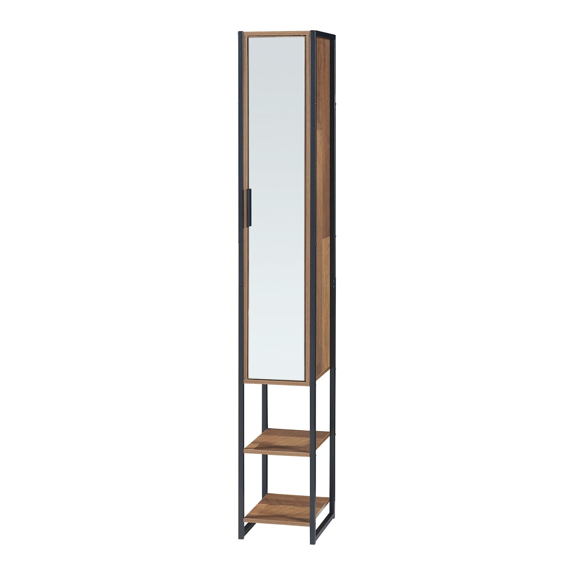 Helloshop26 - Badezimmer-Säulenschrank 160 x 24 x 30 cm Schwarznuss-Optik 03_0009951