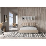 thumbnail of Letto senza rete imbottito 160x210 similpelle tortora Annalisa