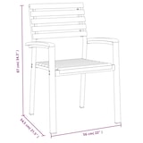 thumbnail of vidaXL Gartenstühle 4 Stk., Gartenstuhl mit Armlehnen Stapelbar, Stapelstuhl Essstuhl Metallrahmen, Stapelsessel Stuhl, Massivholz Akazie Metall