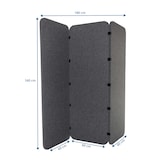 thumbnail of Akoestische scheidingswand / verplaatsbare wand FLEXMIUT EL 160602,5 PET grijs hjh OFFICE