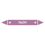thumbnail of Rohrleitungskennzeichen NaOH - 187x26 mm Folie selbstklebend