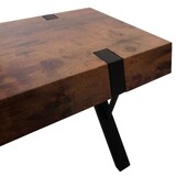 thumbnail of TV-Rack HWC-L54, Fernsehtisch Lowboard TV-Tisch, Metall 42x120x40cm ~ dunkle Wildeiche