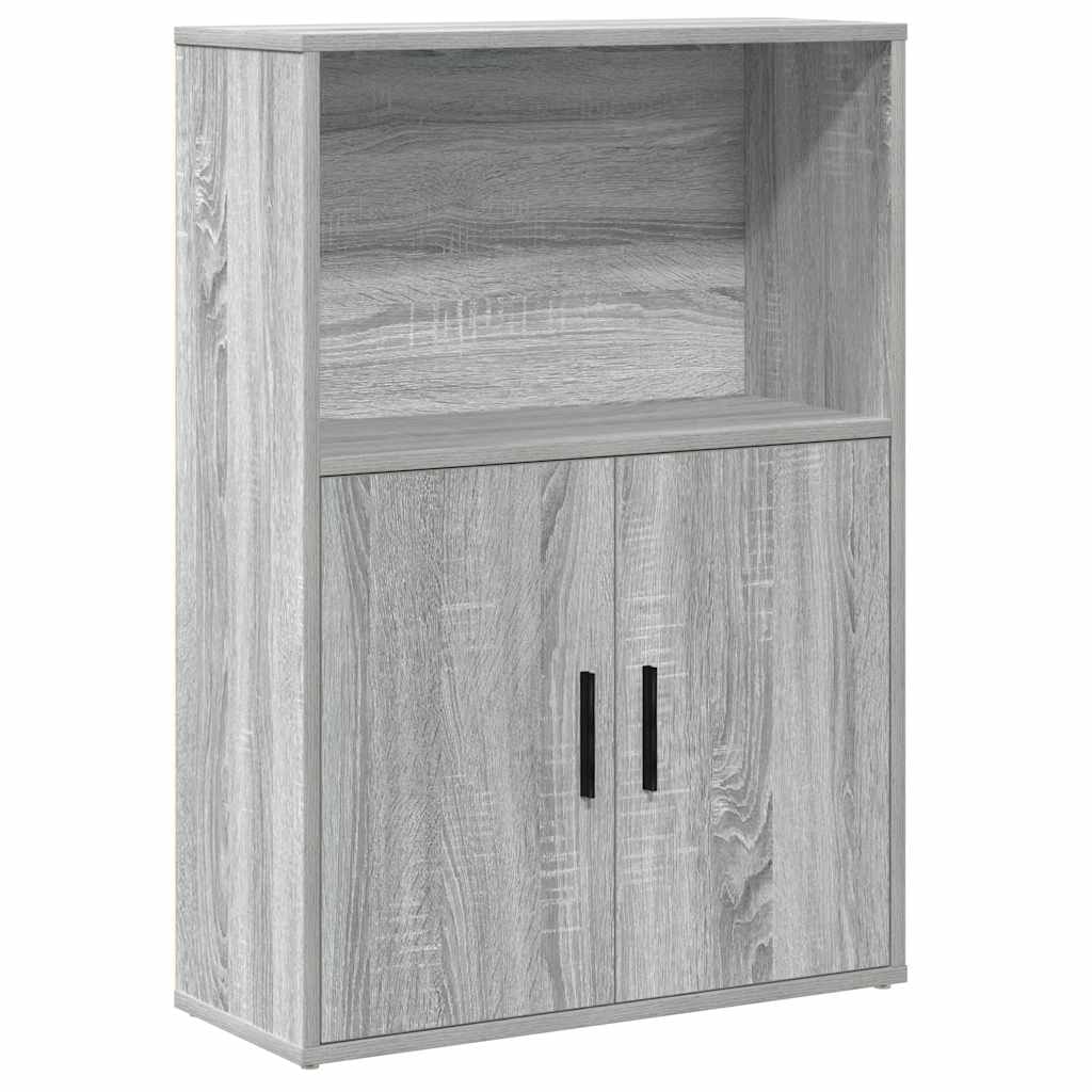 vidaXL Bücherregal Grau Sonoma 60x24x85 cm Holzwerkstoff