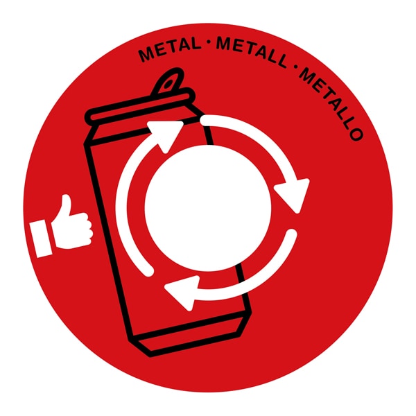 Cep 1009360151 Papierkorb Deckel - Ø 380 mm, rot für Metall