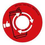 thumbnail of Cep 1009360151 Papierkorb Deckel - Ø 380 mm, rot für Metall