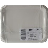 thumbnail of ABC Pak 500 Teller, Pappe [ff] eckig 16,5 cm x 20 cm weiss (95648, 2x250 Stück)