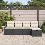 thumbnail of vidaXL Garten-Sofa-Set 5 pcs Schwarz 233 x 117 x 85 cm Poly Rattan