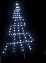 thumbnail of vidaXL LED Weihnachtsbaum mit Erdspießen Kaltweiß 182 cm Metall