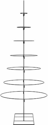 thumbnail of vidaXL Metall-Weihnachtsbaum für Dekorationen Schwarz 180 cm