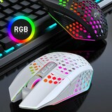 thumbnail of Souris Gaming Sans Fil Rechargeable 8 Boutons 1600DPI RGB Lumineuse YONIS