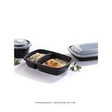 thumbnail of Menüschale, PP, schwarz, zweigeteilt, 600/300ml