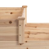 thumbnail of Outsunny jardinera exterior grande de madera de 3 niveles con diseño de escalera para cultivos plantas flores para terraza 120x120x56 cm natural