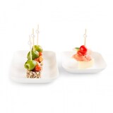 thumbnail of Teller aus Zuckerrohr in Weiss, viereckig, 80 x 80 x h 15 mm, 40 Stück