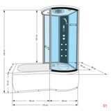 thumbnail of Kombination Badewanne Dusche K55-L33-EC Duschtempel 170x100 cm